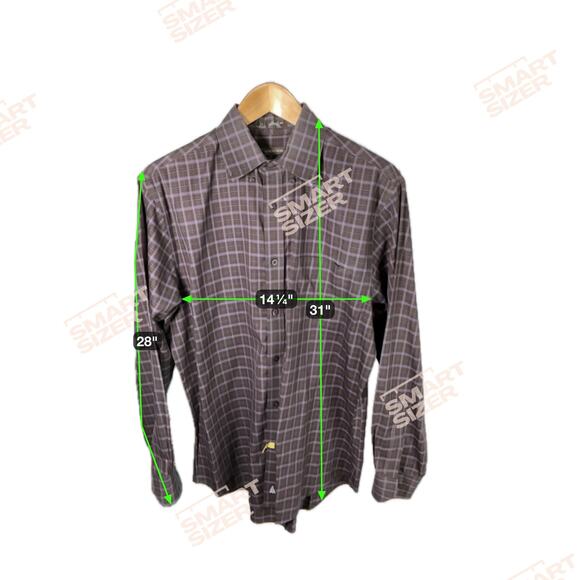 NORDSTROM Traditional Fit Men's Shirt Button-Up Check Plaid Wrinkle Free  XL - Picture 8 of 8